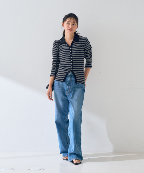 MILLER（ミラー）の「【Robert P.Miller / ロバートピーミラー】Prib Cardigan リブカーディガン（カーディガン/ボレロ・レディース・ブラック・フリー）」の9枚目の写真