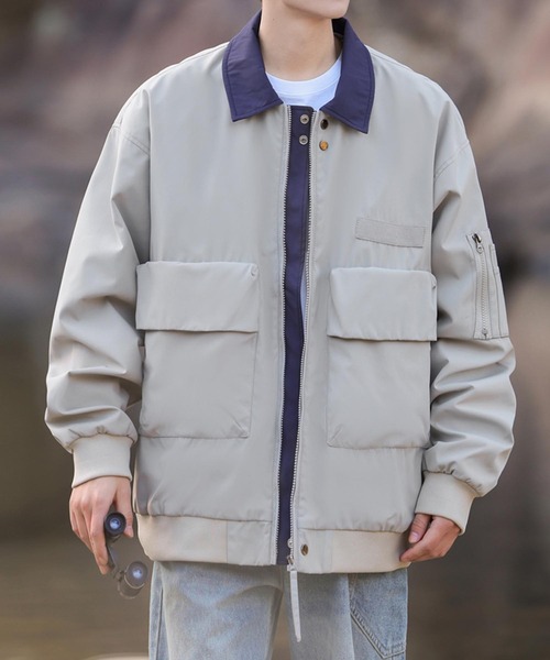 aimoha(アイモハ)の「配色ワークジャケット(その他アウター・メンズ・パープル/ブラック/グレー/ベージュ・MEDIUM/LARGE)」の15枚目の写真