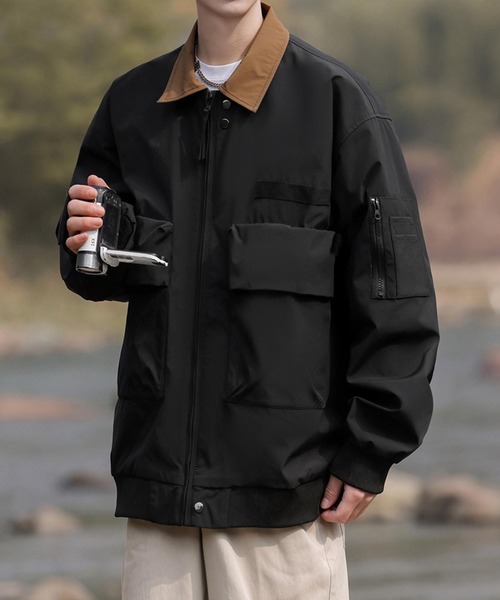 aimoha(アイモハ)の「配色ワークジャケット(その他アウター・メンズ・パープル/ブラック/グレー/ベージュ・MEDIUM/LARGE)」の12枚目の写真