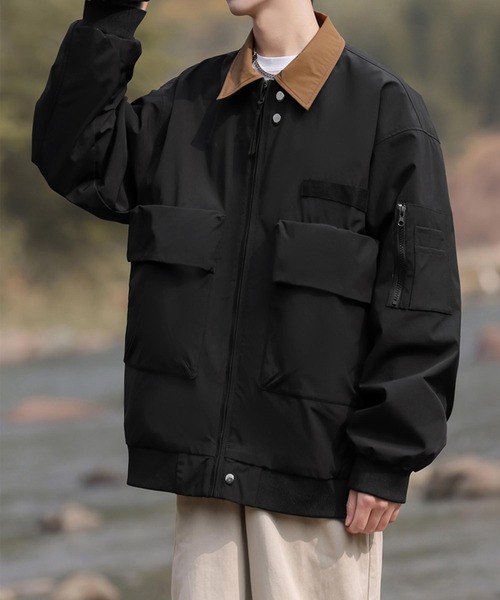 aimoha(アイモハ)の「配色ワークジャケット(その他アウター・メンズ・パープル/ブラック/グレー/ベージュ・MEDIUM/LARGE)」の8枚目の写真