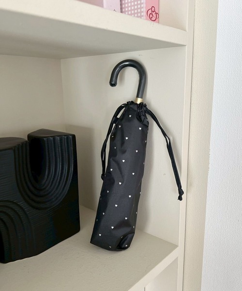 Me%（ミィパーセント）の「【晴雨兼用】プチハートminiカサ　323355（折りたたみ傘・レディース・ブラック/アイボリー・FREE）」の5枚目の写真