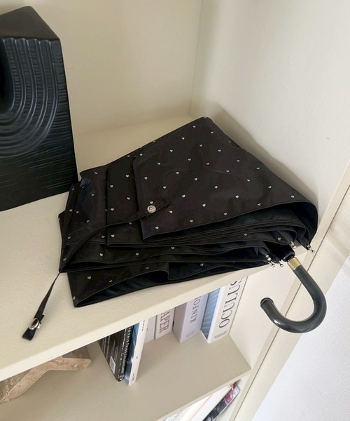 Me%（ミィパーセント）の「【晴雨兼用】プチハートminiカサ　323355（折りたたみ傘・レディース・ブラック/アイボリー・FREE）」の6枚目の写真