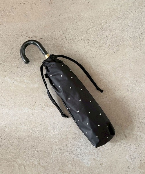 Me%（ミィパーセント）の「【晴雨兼用】プチハートminiカサ　323355（折りたたみ傘・レディース・ブラック/アイボリー・FREE）」の9枚目の写真