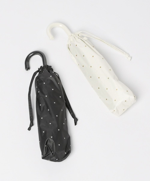 Me%（ミィパーセント）の「【晴雨兼用】プチハートminiカサ　323355（折りたたみ傘・レディース・ブラック/アイボリー・FREE）」の18枚目の写真