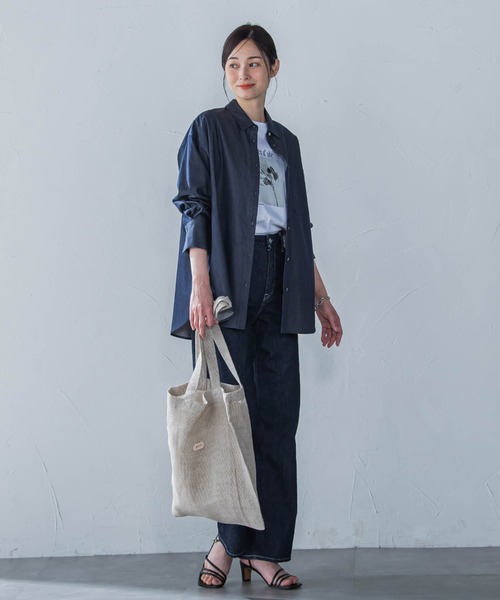 LAUTREAMONT(ロートレアモン)の「【WEB限定】【DELIY】LINEN RAMIE LENO WEAVE SHOULDER BAG(トートバッグ・レディース・イエロー/ライトブルー/ブラック/ベージュ/ピンク・FREE)」の8枚目の写真