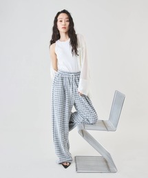 チェックイージータックパンツ