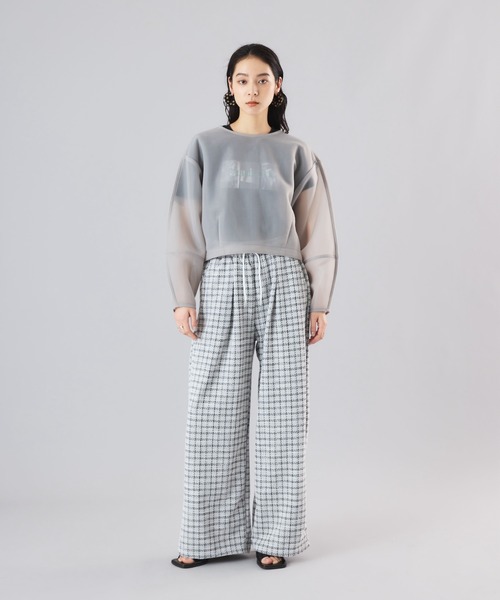 Muscat(マスカット)の「チェックイージータックパンツ(その他パンツ・レディース・オフホワイト/ブラック/ベージュ・F)」の10枚目の写真