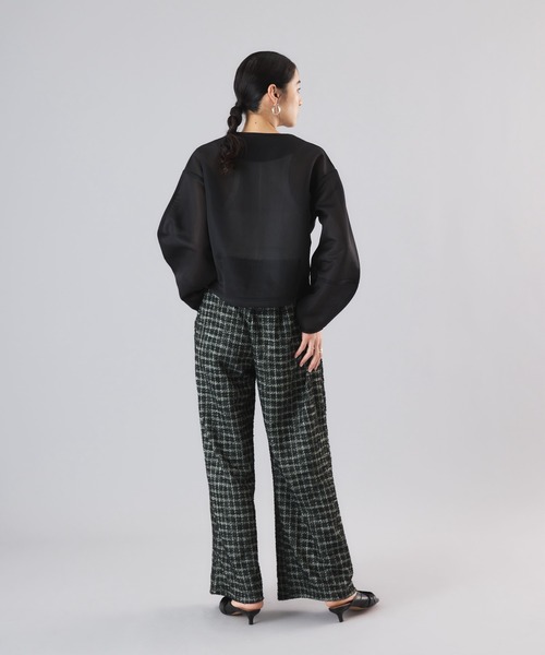 Muscat(マスカット)の「チェックイージータックパンツ(その他パンツ・レディース・オフホワイト/ブラック/ベージュ・F)」の22枚目の写真