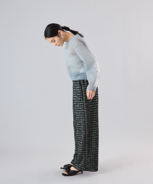 Muscat(マスカット)の「チェックイージータックパンツ(その他パンツ・レディース・オフホワイト/ブラック/ベージュ・F)」の21枚目の写真