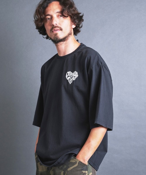 COMMON WARE(コモンウェアー)の「COMMONWARE:"HEART"ロゴ 刺繍 TEE S/S(Tシャツ/カットソー・メンズ・スミクロ/ブラック・S/M/L/XL)」の5枚目の写真
