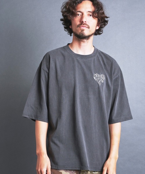 COMMON WARE(コモンウェアー)の「COMMONWARE:"HEART"ロゴ 刺繍 TEE S/S(Tシャツ/カットソー・メンズ・スミクロ/ブラック・S/M/L/XL)」の9枚目の写真
