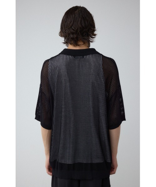 AZUL by moussy（アズールバイマウジー）の「ポロ襟ジップニットトップス（ポロシャツ・メンズ・ブラック/ダークグリーン/アイボリー・MEDIUM/LARGE）」の9枚目の写真