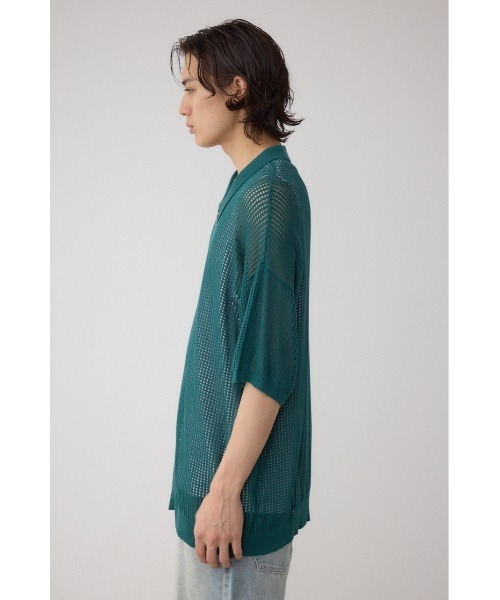 AZUL by moussy（アズールバイマウジー）の「ポロ襟ジップニットトップス（ポロシャツ・メンズ・ブラック/ダークグリーン/アイボリー・MEDIUM/LARGE）」の17枚目の写真