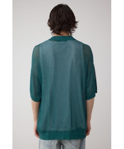 AZUL by moussy（アズールバイマウジー）の「ポロ襟ジップニットトップス（ポロシャツ・メンズ・ブラック/ダークグリーン/アイボリー・MEDIUM/LARGE）」の18枚目の写真