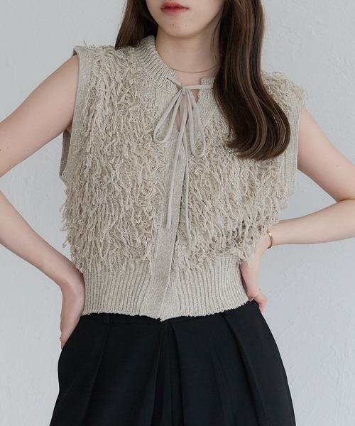 TODAYFUL - anuke☆フリンジニットベスト TODAYFUL - anuke☆フリンジニットベストの通販 by M's shop