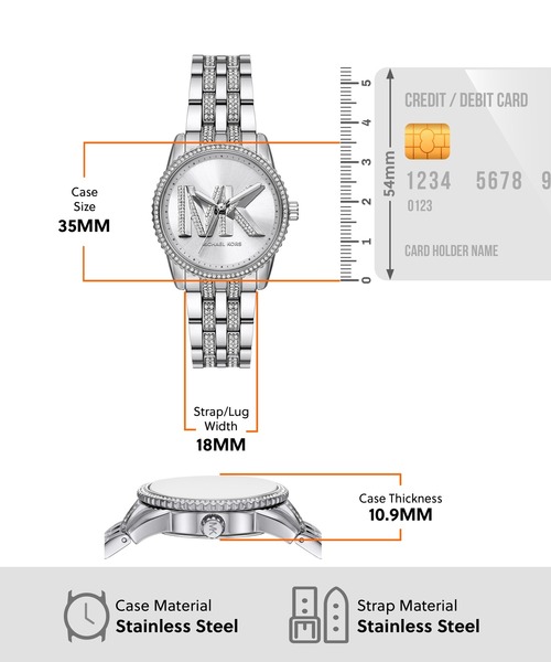 MICHAEL KORS(マイケルコース)の「マイケル・コース 腕時計 レディース アナログ ステンレス MK7542(アナログ腕時計・レディース・シルバー・FREE)」の5枚目の写真