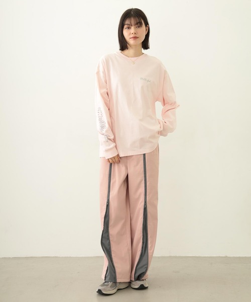 MILKFED.（ミルクフェド）の「ICING LOGO WIDE L/S TEE（Tシャツ/カットソー・レディース・ブラック/ライトピンク/オートミール・M/L）」の14枚目の写真