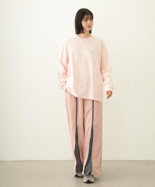 MILKFED.（ミルクフェド）の「ICING LOGO WIDE L/S TEE（Tシャツ/カットソー・レディース・ブラック/ライトピンク/オートミール・M/L）」の15枚目の写真