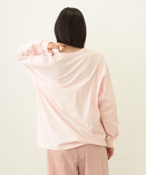 MILKFED.（ミルクフェド）の「ICING LOGO WIDE L/S TEE（Tシャツ/カットソー・レディース・ブラック/ライトピンク/オートミール・M/L）」の13枚目の写真