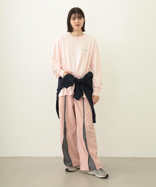 MILKFED.（ミルクフェド）の「ICING LOGO WIDE L/S TEE（Tシャツ/カットソー・レディース・ブラック/ライトピンク/オートミール・M/L）」の17枚目の写真