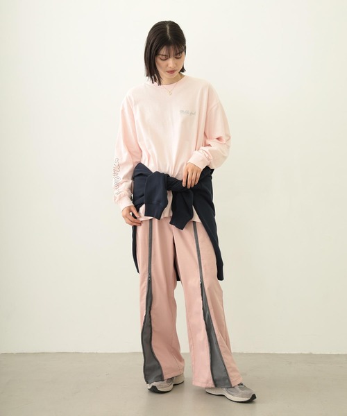 MILKFED.（ミルクフェド）の「ICING LOGO WIDE L/S TEE（Tシャツ/カットソー・レディース・ブラック/ライトピンク/オートミール・M/L）」の20枚目の写真