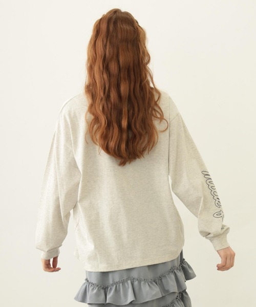 MILKFED.（ミルクフェド）の「ICING LOGO WIDE L/S TEE（Tシャツ/カットソー・レディース・ブラック/ライトピンク/オートミール・M/L）」の22枚目の写真