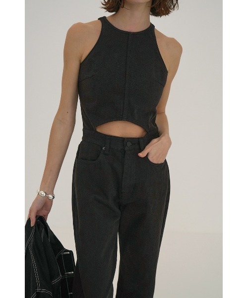 セール】CLANE WAIST OPEN DENIM ALL IN ONE 18112-5172（つなぎ
