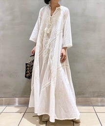 Forcement（フォースメント）の「ゆったり花柄刺繍レースワンピース（ワンピース）」