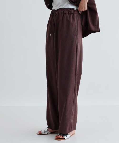 GALLEST（ギャレスト）の「【セットアップ対応】リネンライクイージーパンツ【カセット服/通勤・オフィス】（その他パンツ・レディース・ブラック/ブラウン系その他・38/34）」の9枚目の写真