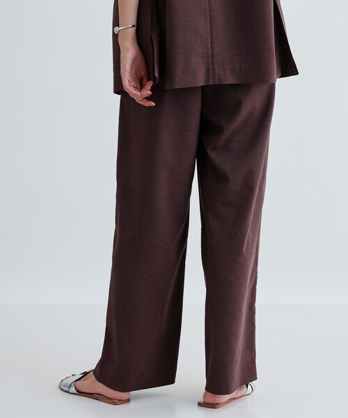 GALLEST（ギャレスト）の「【セットアップ対応】リネンライクイージーパンツ【カセット服/通勤・オフィス】（その他パンツ・レディース・ブラック/ブラウン系その他・38/34）」の10枚目の写真