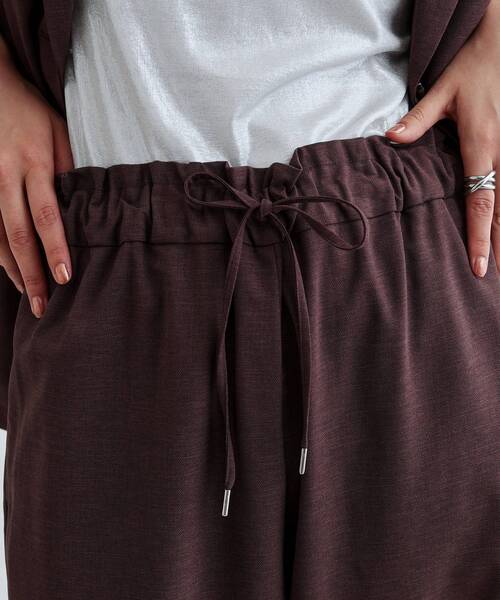 GALLEST（ギャレスト）の「【セットアップ対応】リネンライクイージーパンツ【カセット服/通勤・オフィス】（その他パンツ・レディース・ブラック/ブラウン系その他・38/34）」の12枚目の写真