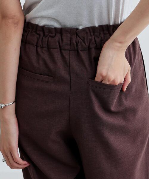 GALLEST（ギャレスト）の「【セットアップ対応】リネンライクイージーパンツ【カセット服/通勤・オフィス】（その他パンツ・レディース・ブラック/ブラウン系その他・38/34）」の13枚目の写真