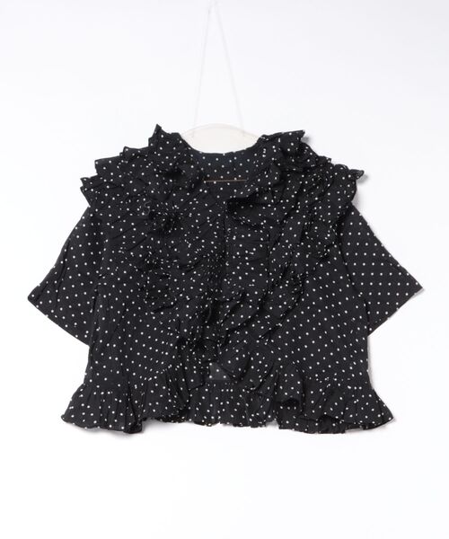 crinkle crinkle crinkle(クリンクルクリンクルクリンクル)の「【crinkle crinkle crinkle(クリンクルクリンクルクリンクル)】frill poncho blouse / フリルポンチョブラウス(シャツ/ブラウス・レディース・ブラック/ホワイト・FREE)」の14枚目の写真