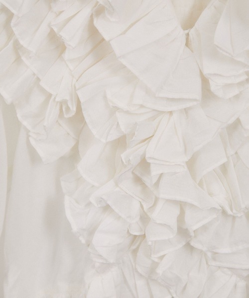 crinkle crinkle crinkle(クリンクルクリンクルクリンクル)の「【crinkle crinkle crinkle(クリンクルクリンクルクリンクル)】frill poncho blouse / フリルポンチョブラウス(シャツ/ブラウス・レディース・ブラック/ホワイト・FREE)」の12枚目の写真