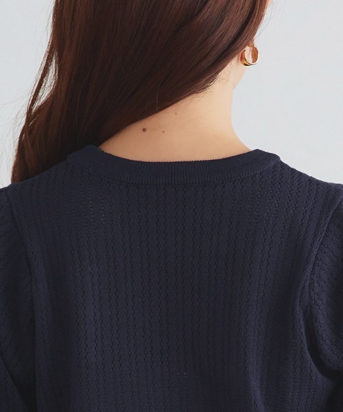美品✨Rene ルネ パール パフスリーブ ビジュー ボレロ 短丈 濃紺 美品✨Rene ルネ パール パフスリーブ ビジュー ボレロ 短丈