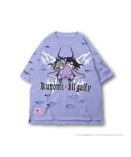 セール】【GALFY×KUROMI】イルガルフィーボロボロ半袖TEE