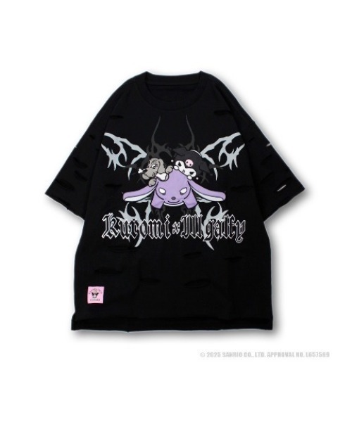 GALFY（ガルフィー）の「【GALFY×KUROMI】イルガルフィーボロボロ半袖 