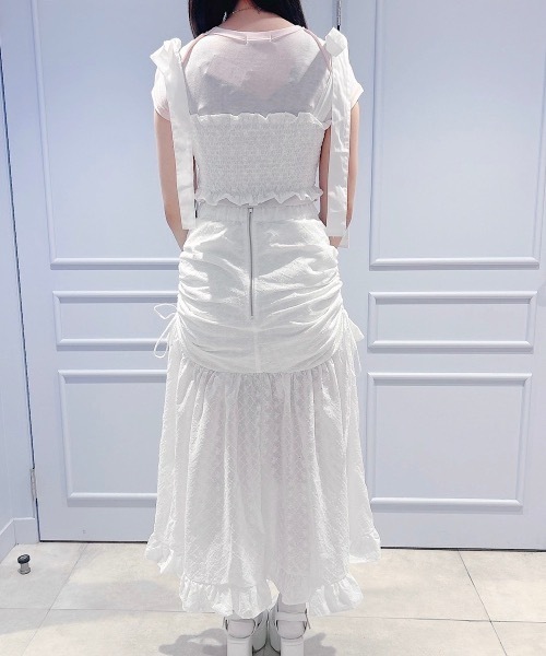 lilLilly(リルリリー)の「コットンレースビスチェキャミトップス(その他トップス・レディース・ホワイト/ブラック・FREE)」の7枚目の写真