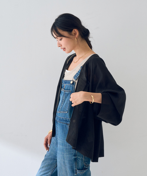 Rouge vif Anna(ルージュヴィフアンナ)の「はおりシアーシャツジャケット(シャツ/ブラウス・レディース・ベージュ/モカ/ブラック・フリー)」の10枚目の写真