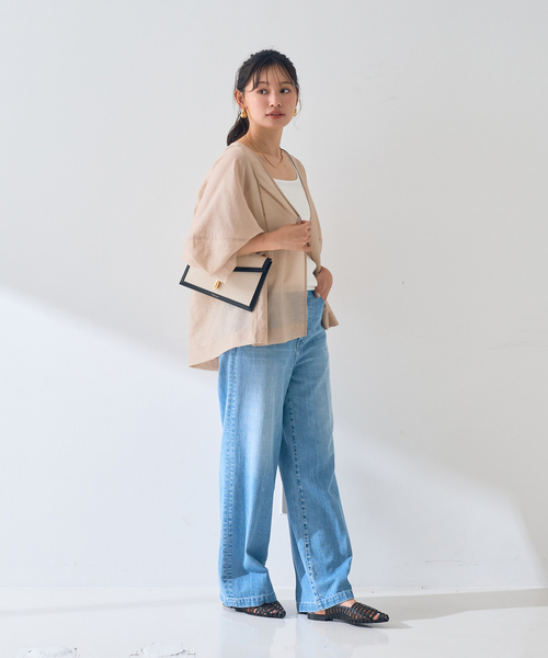Rouge vif Anna(ルージュヴィフアンナ)の「はおりシアーシャツジャケット(シャツ/ブラウス・レディース・ベージュ/モカ/ブラック・フリー)」の14枚目の写真