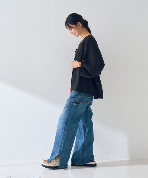Rouge vif Anna(ルージュヴィフアンナ)の「はおりシアーシャツジャケット(シャツ/ブラウス・レディース・ベージュ/モカ/ブラック・フリー)」の20枚目の写真