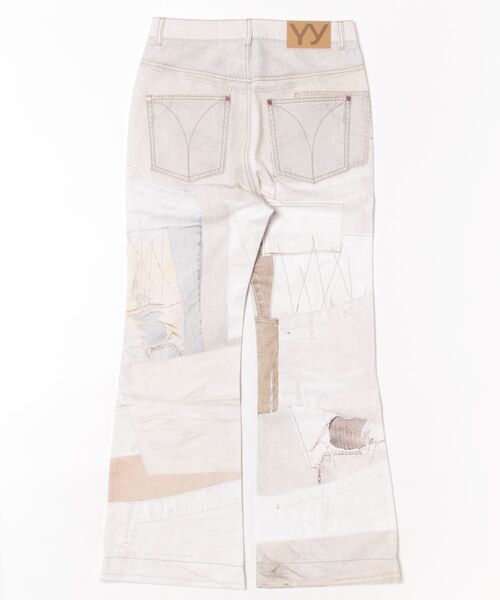 [OPEN YY_TheOpen Product]PATCHWORK EFFECT LOOSEBOOTCUT送料込 セール】OPEN YY/オープンワイワイ/PATCHWORK EFFECT LOOSE