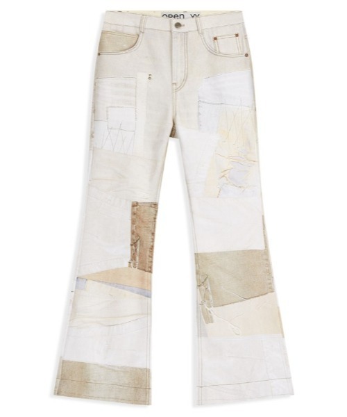 OPEN Yy（オープンワイワイ）の「OPEN YY/オープンワイワイ/PATCHWORK EFFECT LOOSE BOOTCUT（その他パンツ・レディース・ベージュ・S/M）」の6枚目の写真