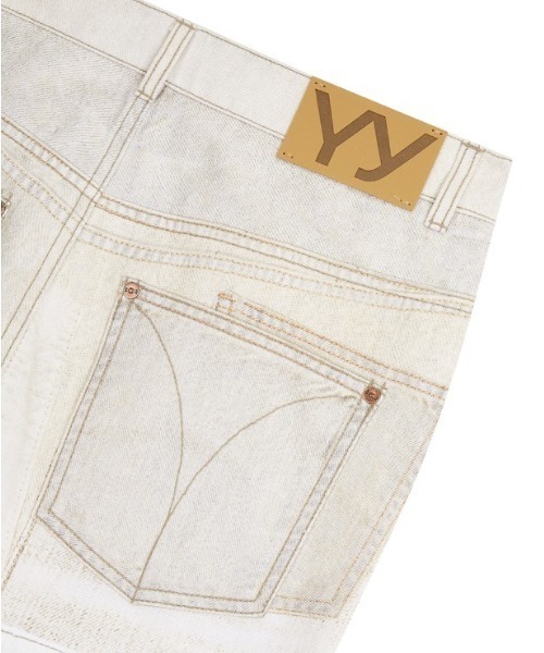 [OPEN YY_TheOpen Product]PATCHWORK EFFECT LOOSEBOOTCUT送料込 セール】OPEN YY/オープンワイワイ/PATCHWORK EFFECT LOOSE