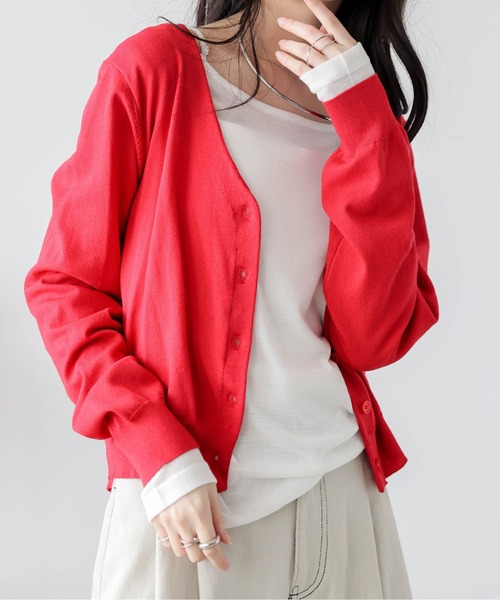 AMELY(エミリー)の「ラウンドネック シアー 長袖Tシャツ(Tシャツ/カットソー・レディース・グレー/ベージュ/ホワイト/ブラック・フリー)」の10枚目の写真