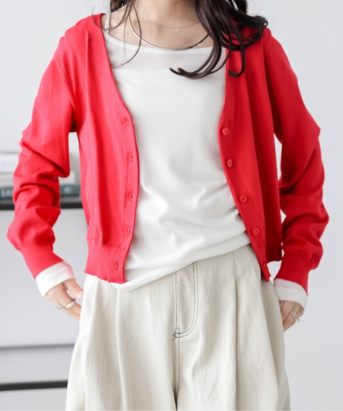 AMELY(エミリー)の「ラウンドネック シアー 長袖Tシャツ(Tシャツ/カットソー・レディース・グレー/ベージュ/ホワイト/ブラック・フリー)」の11枚目の写真