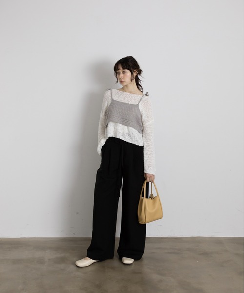 Lunea（ルネア）の「3wayフェイクレザーミニバッグ/ポーチ&２種類のショルダー紐付き（ハンドバッグ・レディース・ピンクベージュ/ブラック/マスタード/ブラウン/ホワイト/ライトブラウン・FREE）」の13枚目の写真