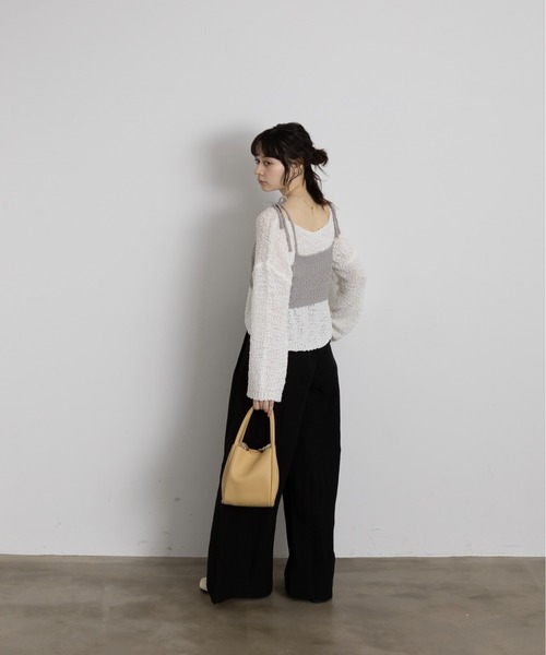 Lunea（ルネア）の「3wayフェイクレザーミニバッグ/ポーチ&２種類のショルダー紐付き（ハンドバッグ・レディース・ピンクベージュ/ブラック/マスタード/ブラウン/ホワイト/ライトブラウン・FREE）」の17枚目の写真