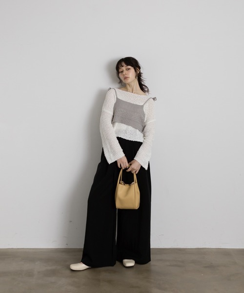 Lunea（ルネア）の「3wayフェイクレザーミニバッグ/ポーチ&２種類のショルダー紐付き（ハンドバッグ・レディース・ピンクベージュ/ブラック/マスタード/ブラウン/ホワイト/ライトブラウン・FREE）」の18枚目の写真