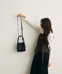 Lunea（ルネア）の「3wayフェイクレザーミニバッグ/ポーチ&２種類のショルダー紐付き（ハンドバッグ）」